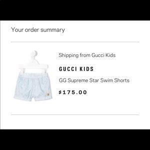 Gucci kids swim trunks